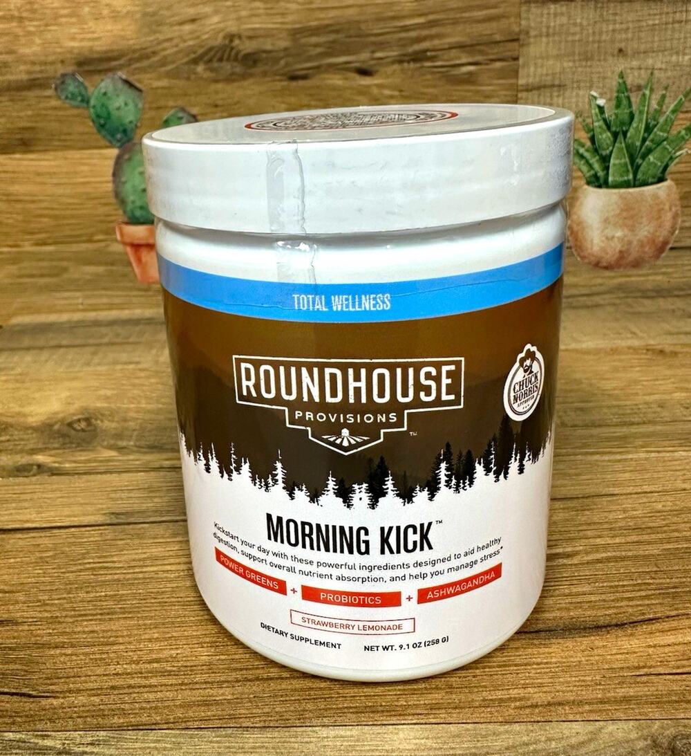 Roundhouse Provisions Morning Kick Powder Strawberry Lemonade 9.1oz Probiotics